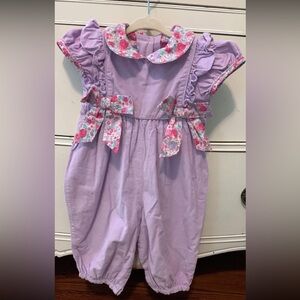 Little English Lavender Floral Romper 12 month